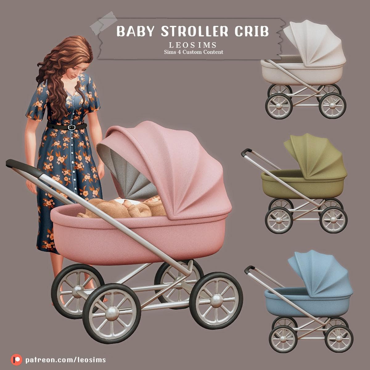 Кроватка-коляска Baby Stroller Crib